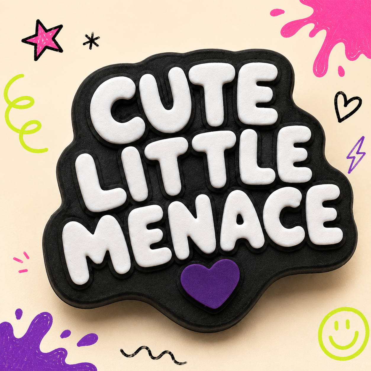 Cute Little Menace Magnet or Keychain