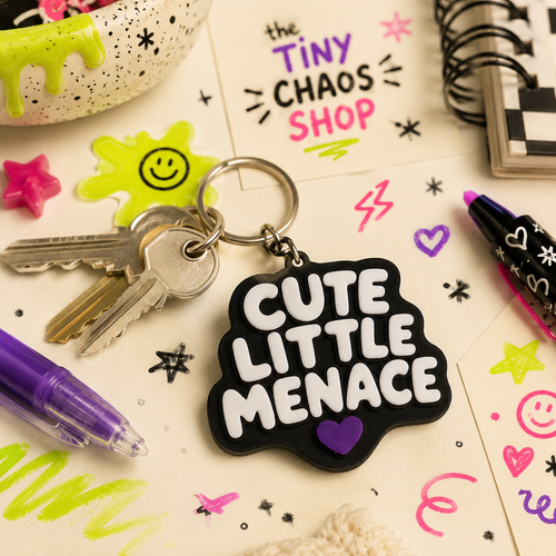 Cute Little Menace Magnet or Keychain