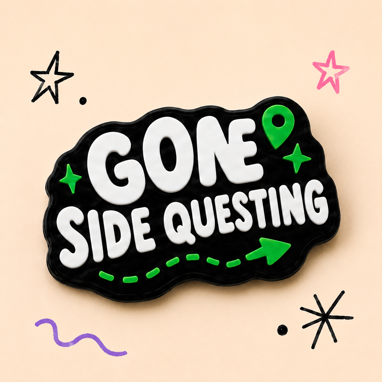 Gone Side Questing Magnet or Keychain