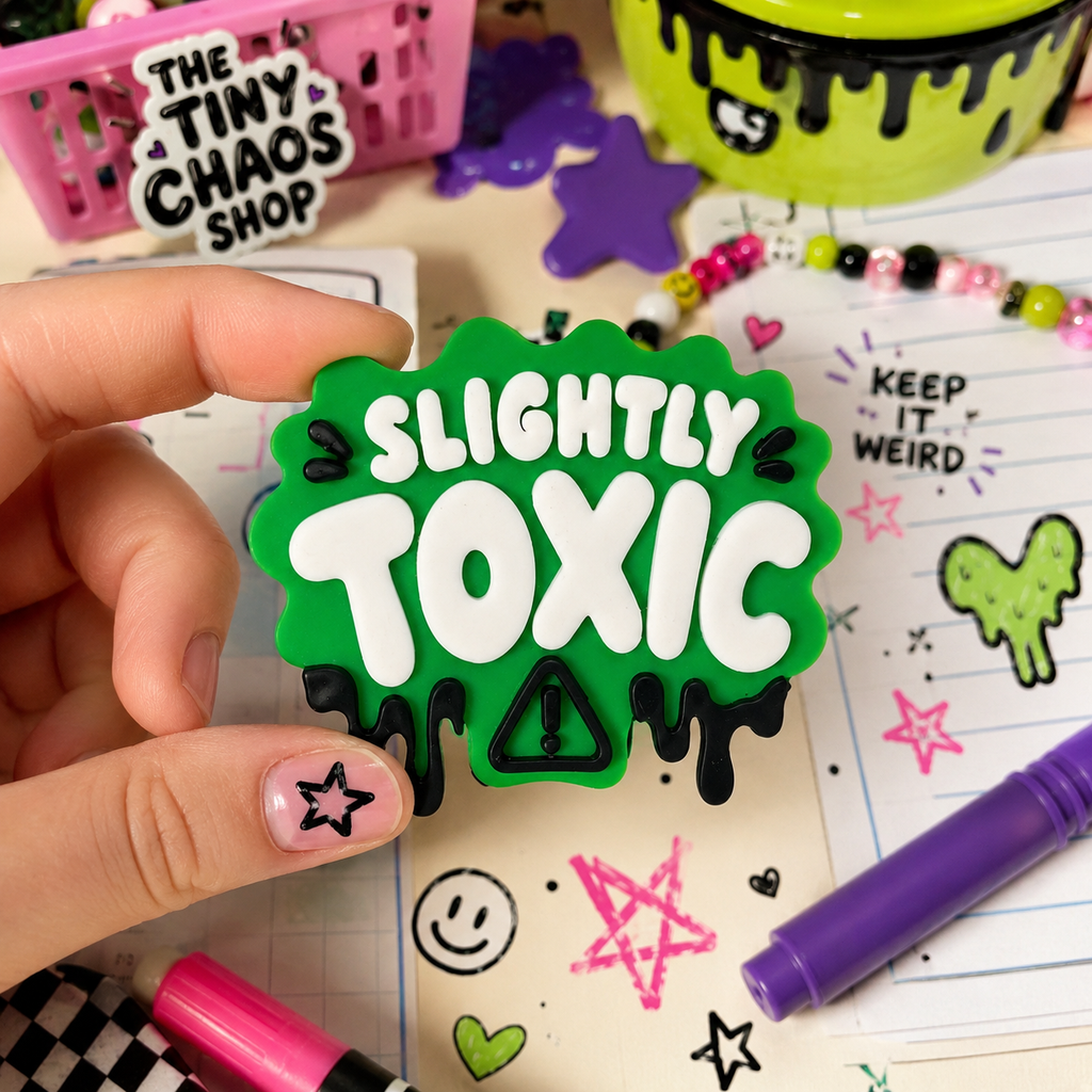 Slightly Toxic 3D Printed Magnet or Keychain