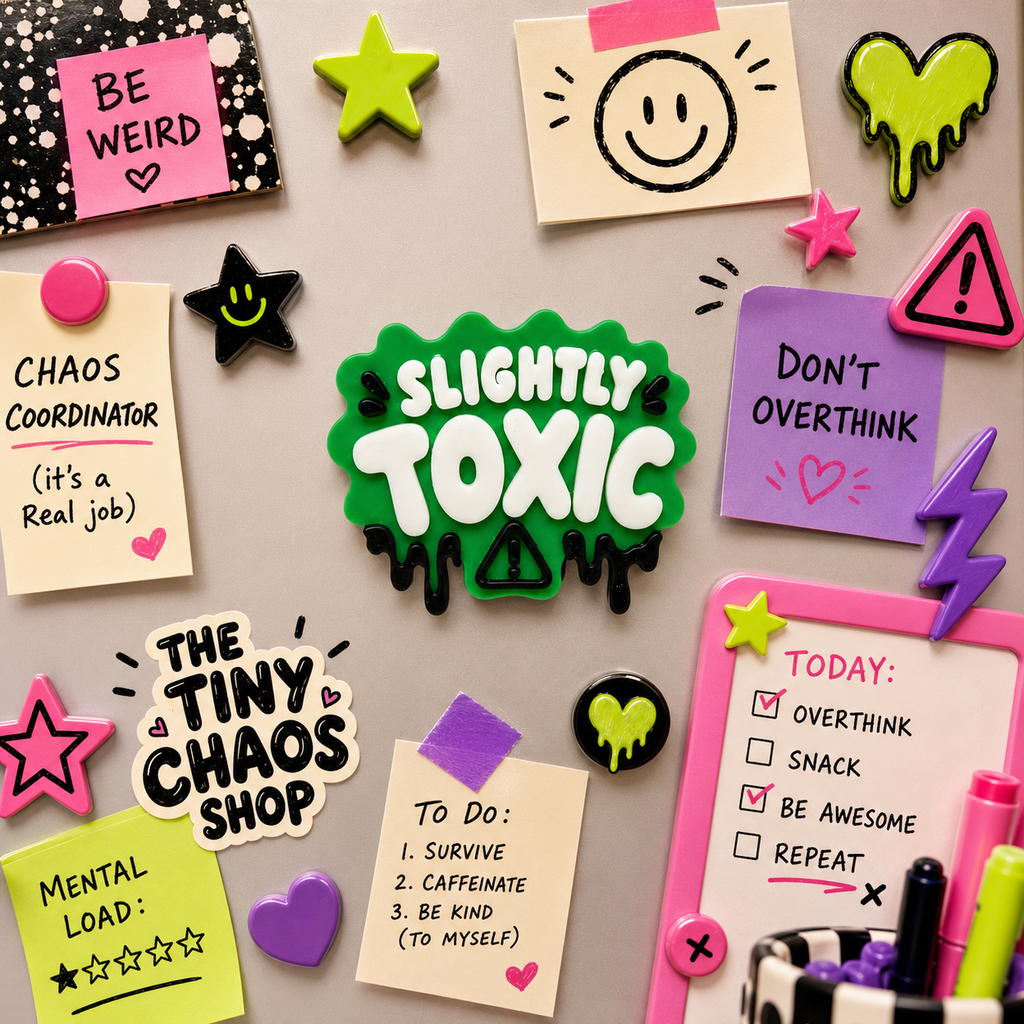 Slightly Toxic 3D Printed Magnet or Keychain